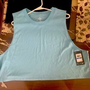 Brand new with tags Under Armour sky, blue super comfortable workout crop top